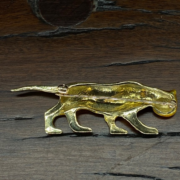 Vintage 14K Gold & Enamel Tiger Pin/Brooch Mint - Picture 4 of 8